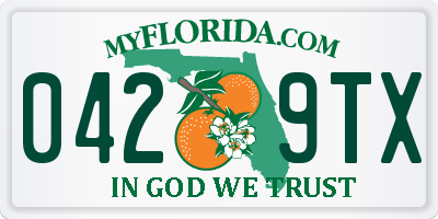 FL license plate 0429TX