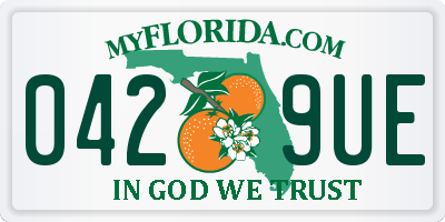 FL license plate 0429UE