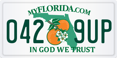 FL license plate 0429UP