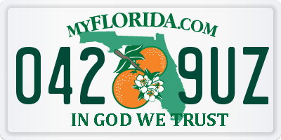 FL license plate 0429UZ