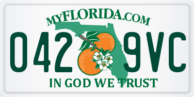 FL license plate 0429VC
