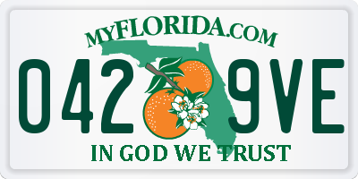 FL license plate 0429VE