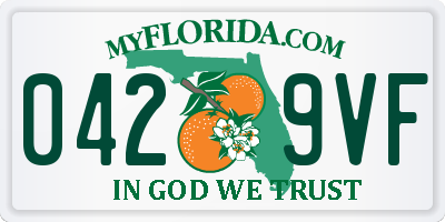 FL license plate 0429VF