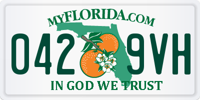 FL license plate 0429VH