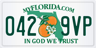 FL license plate 0429VP