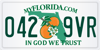 FL license plate 0429VR