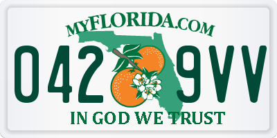 FL license plate 0429VV