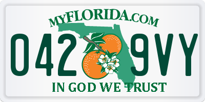 FL license plate 0429VY