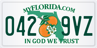 FL license plate 0429VZ