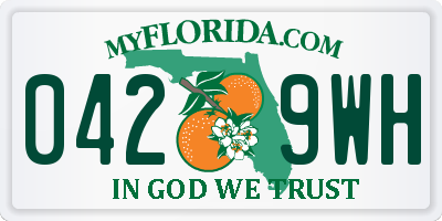 FL license plate 0429WH