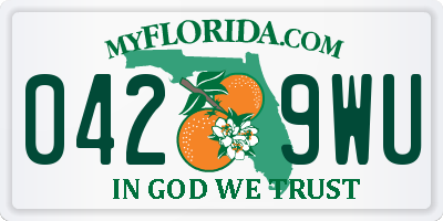FL license plate 0429WU
