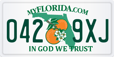 FL license plate 0429XJ