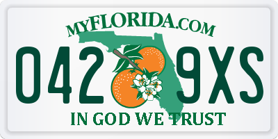 FL license plate 0429XS