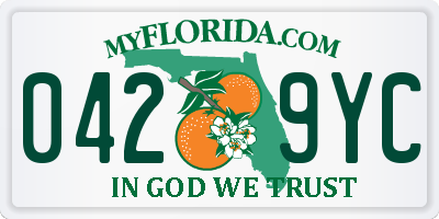 FL license plate 0429YC
