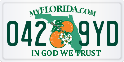 FL license plate 0429YD