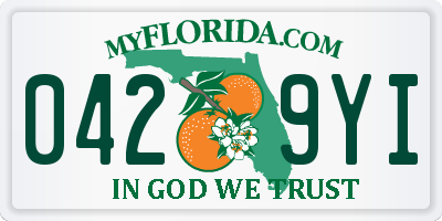 FL license plate 0429YI