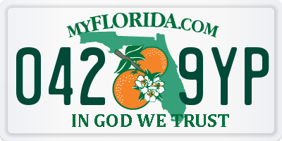 FL license plate 0429YP