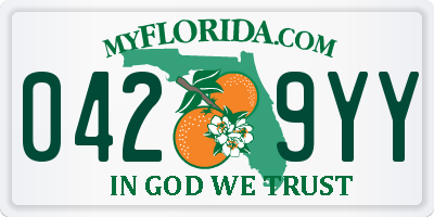 FL license plate 0429YY
