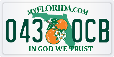 FL license plate 0430CB