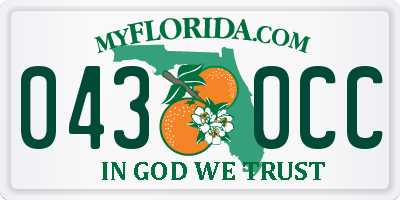 FL license plate 0430CC