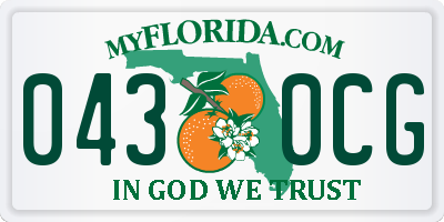 FL license plate 0430CG