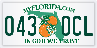 FL license plate 0430CL