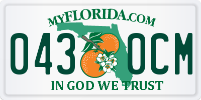 FL license plate 0430CM