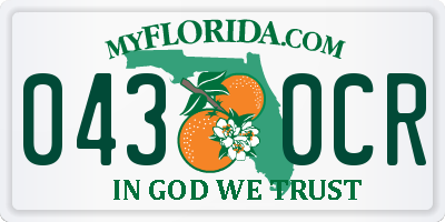 FL license plate 0430CR