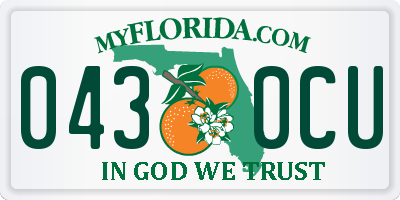 FL license plate 0430CU