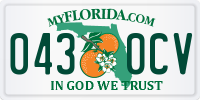 FL license plate 0430CV