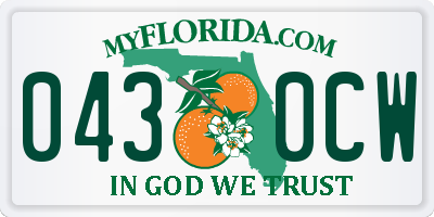 FL license plate 0430CW