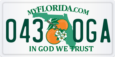 FL license plate 0430GA