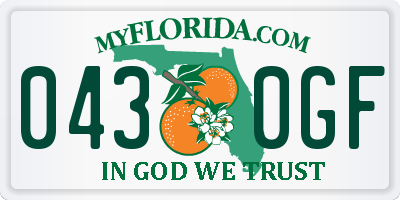 FL license plate 0430GF