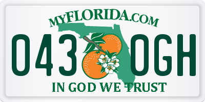 FL license plate 0430GH