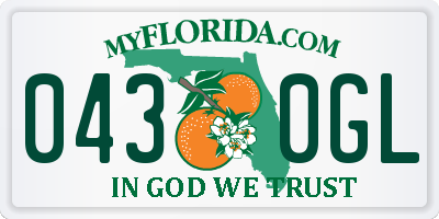 FL license plate 0430GL