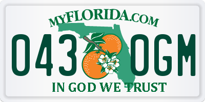 FL license plate 0430GM