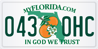 FL license plate 0430HC