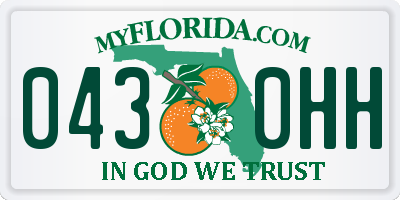 FL license plate 0430HH