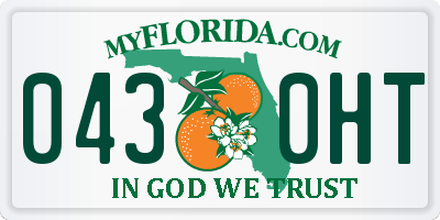 FL license plate 0430HT