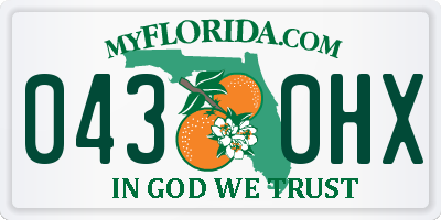 FL license plate 0430HX