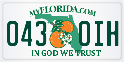 FL license plate 0430IH