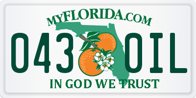 FL license plate 0430IL