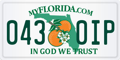 FL license plate 0430IP