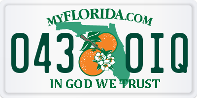FL license plate 0430IQ