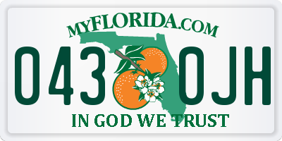 FL license plate 0430JH