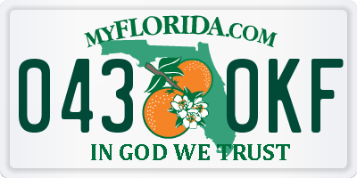 FL license plate 0430KF