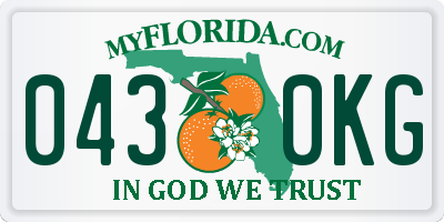 FL license plate 0430KG