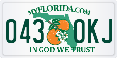 FL license plate 0430KJ