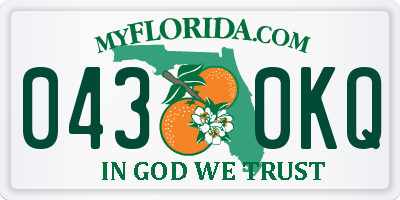 FL license plate 0430KQ