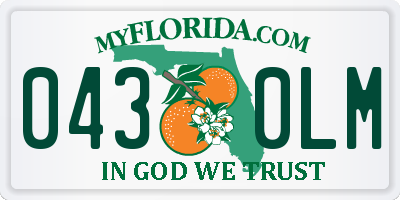 FL license plate 0430LM